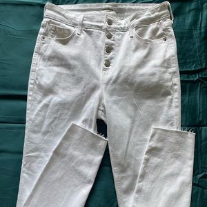 White high waisted jeans